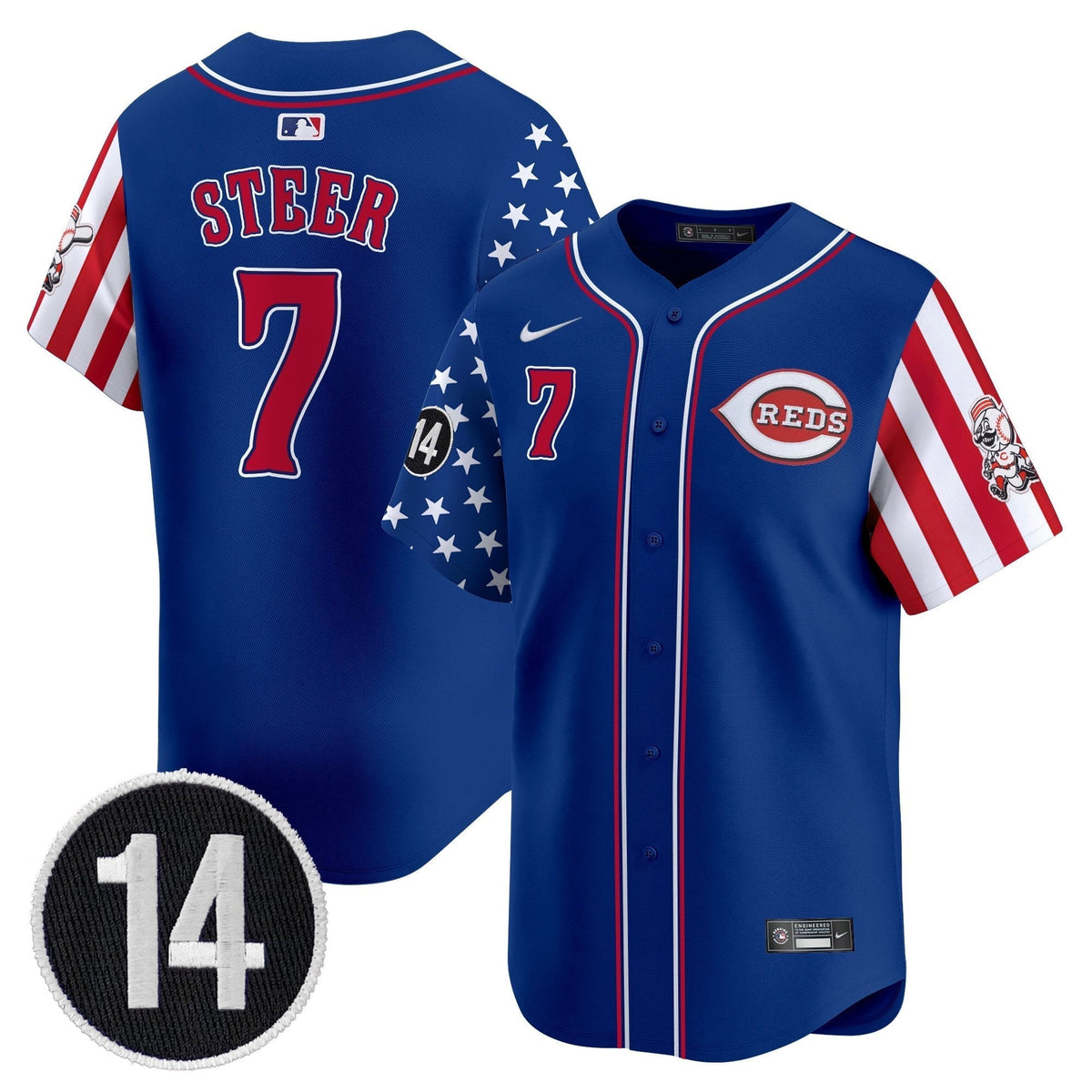 CIN 2025 Independence Day Vapor Premier Limited Jersey - Pete Rose Patch - All Stitched