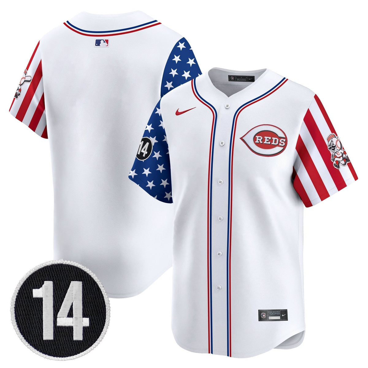 CIN 2025 Independence Day Vapor Premier Limited Men Jersey - Pete Rose Patch - All Stitched