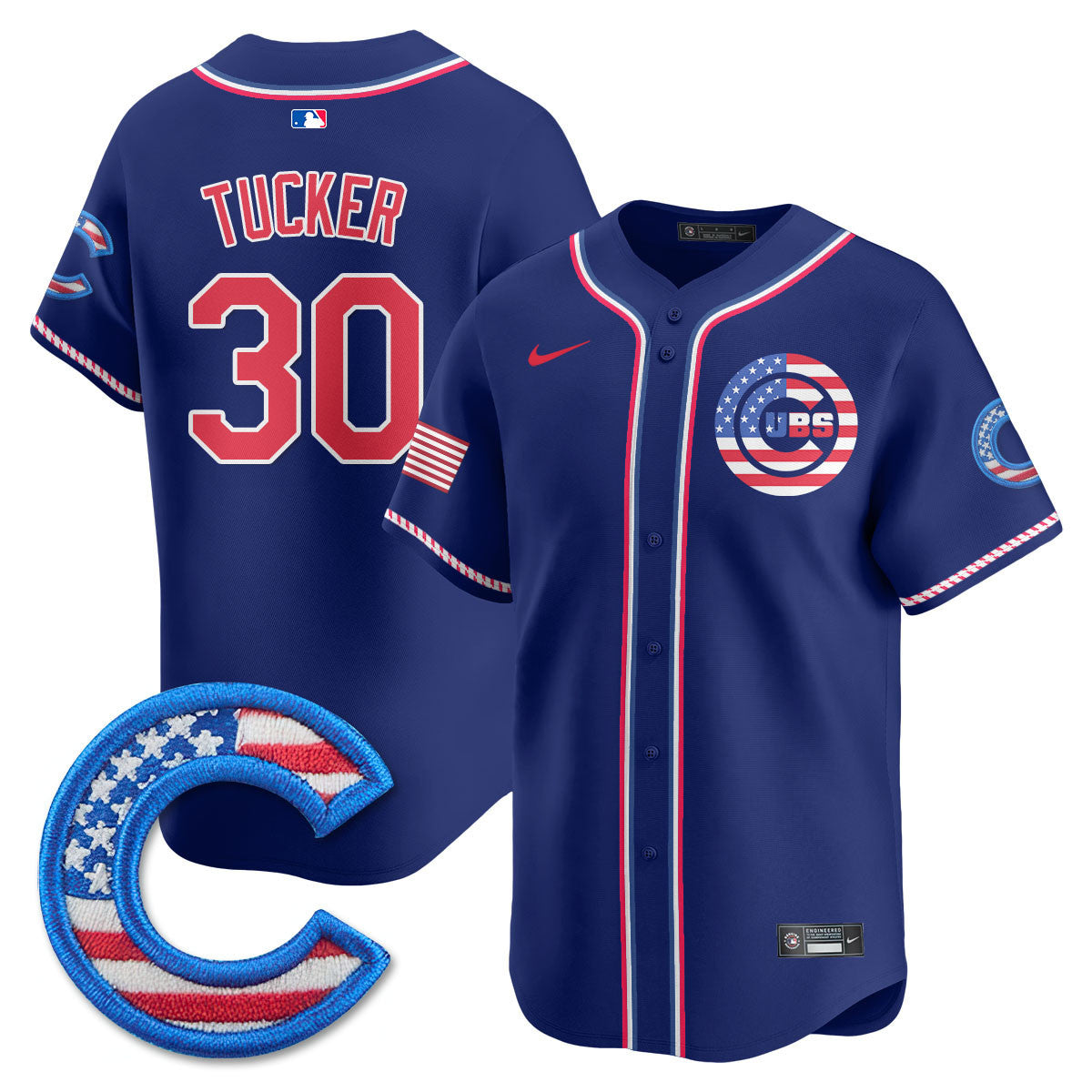 Men' Chicago Cubs 2025 Fourth of July Jersey - All Stitched