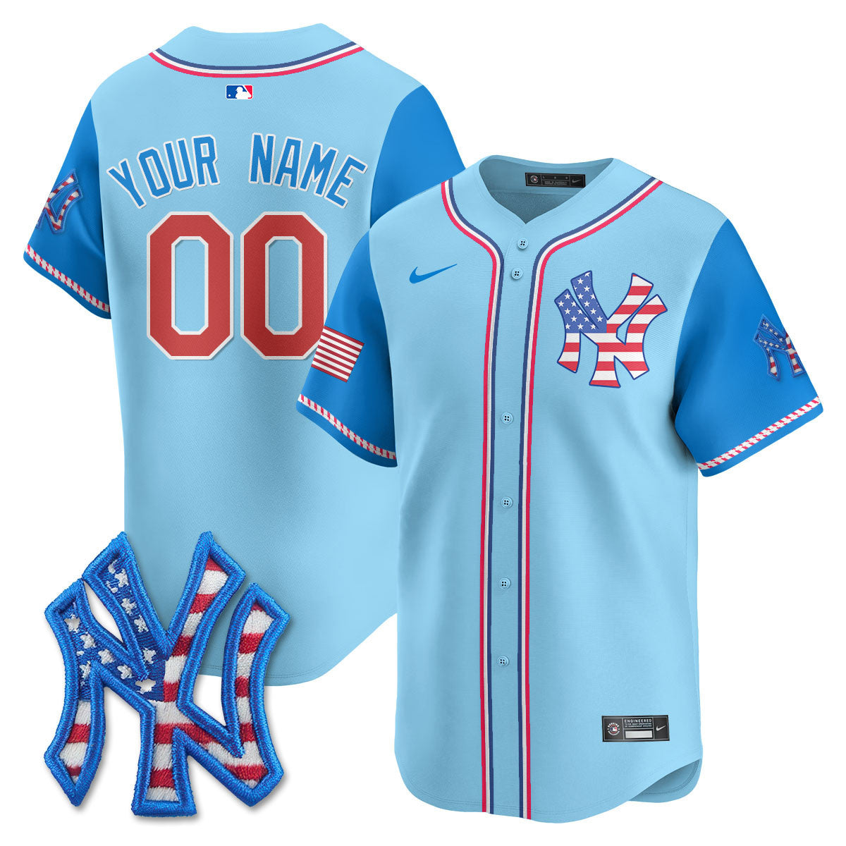 Men's New York Yankees 2025 Fourth of July Jersey - All Stitched
