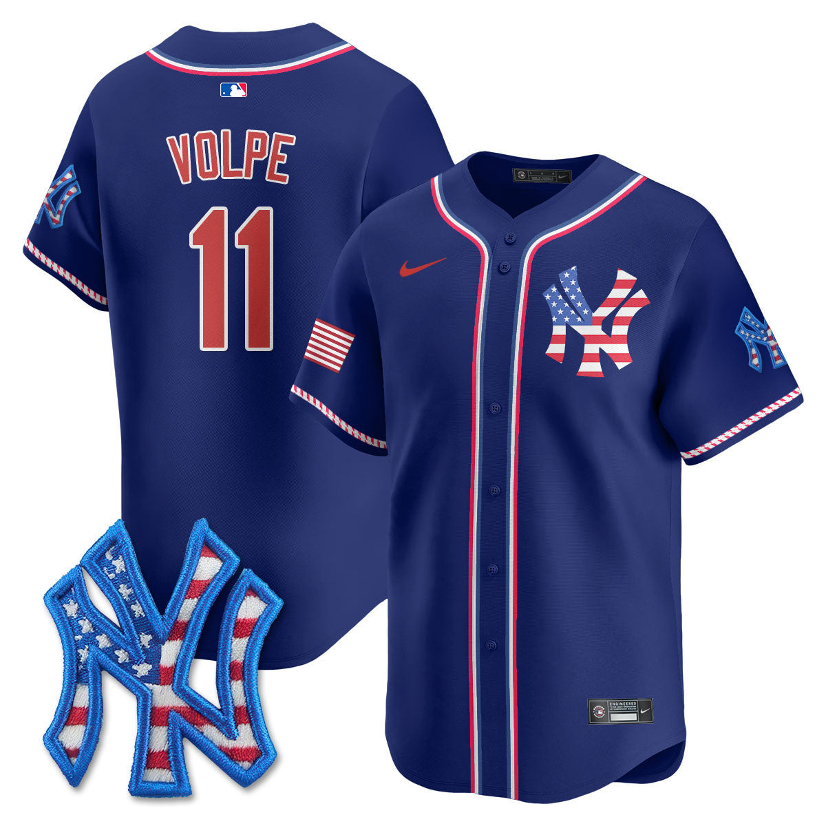 Men's New York Yankees 2025 Fourth of July Jersey - All Stitched
