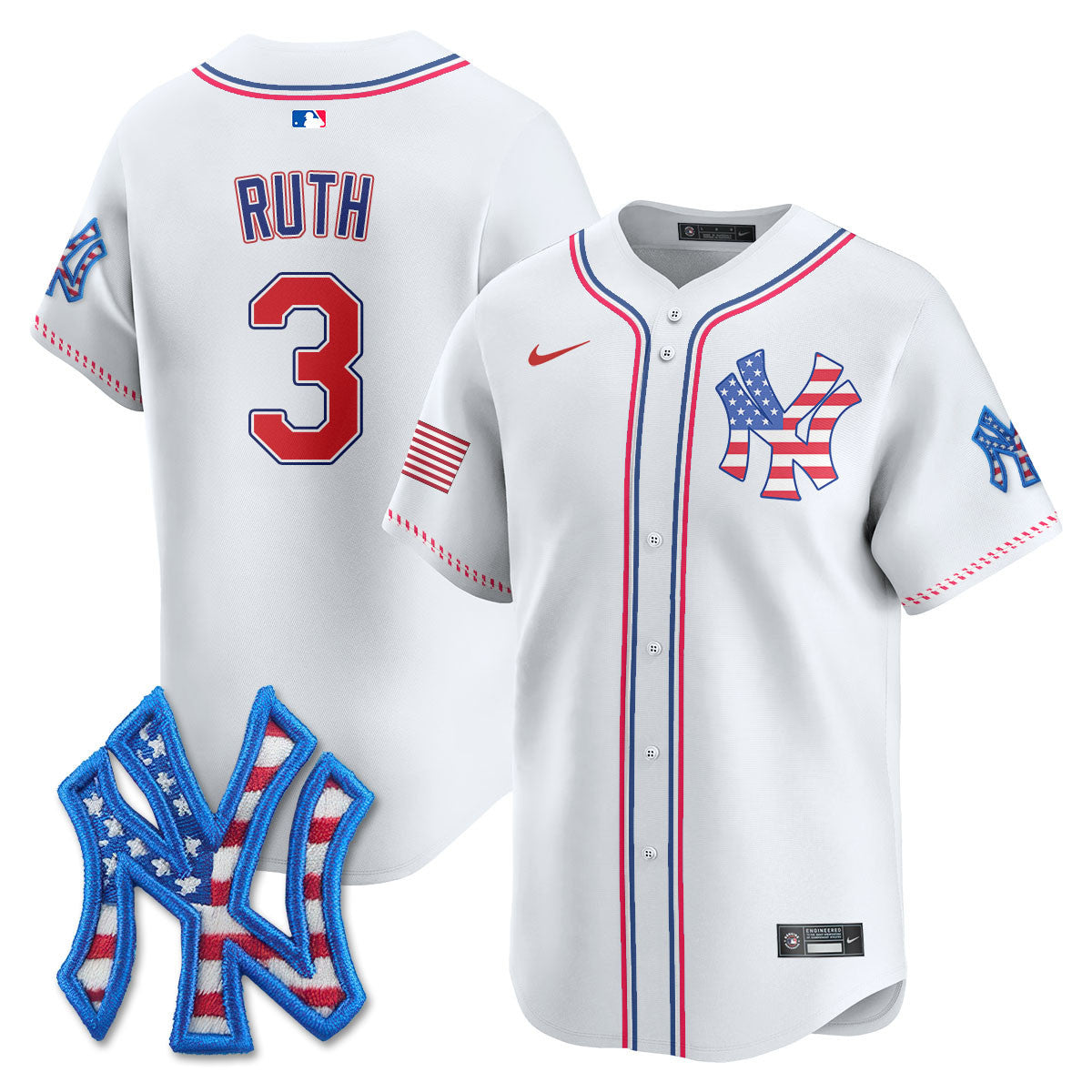 Men's New York Yankees 2025 Fourth of July Jersey - All Stitched