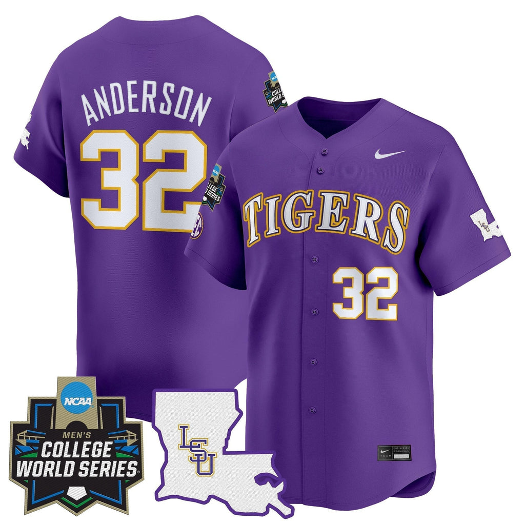 LSU 2025 World Series Vapor Premier Limited Jersey - All Stitched