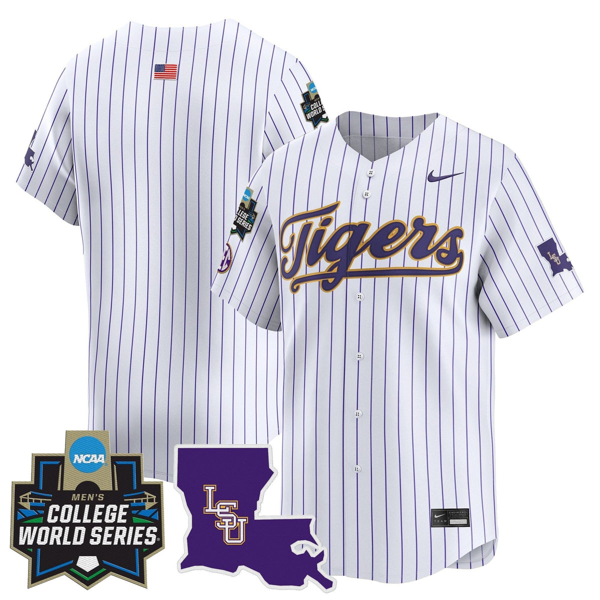 LSU 2025 World Series Vapor Premier Limited Jersey - All Stitched
