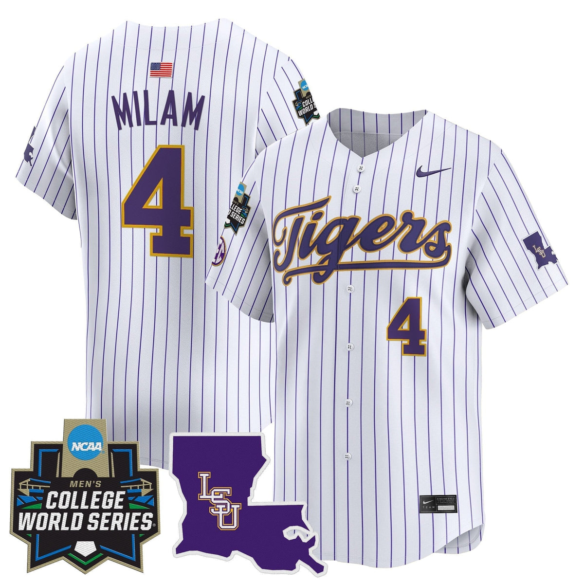 LSU 2025 World Series Vapor Premier Limited Jersey - All Stitched