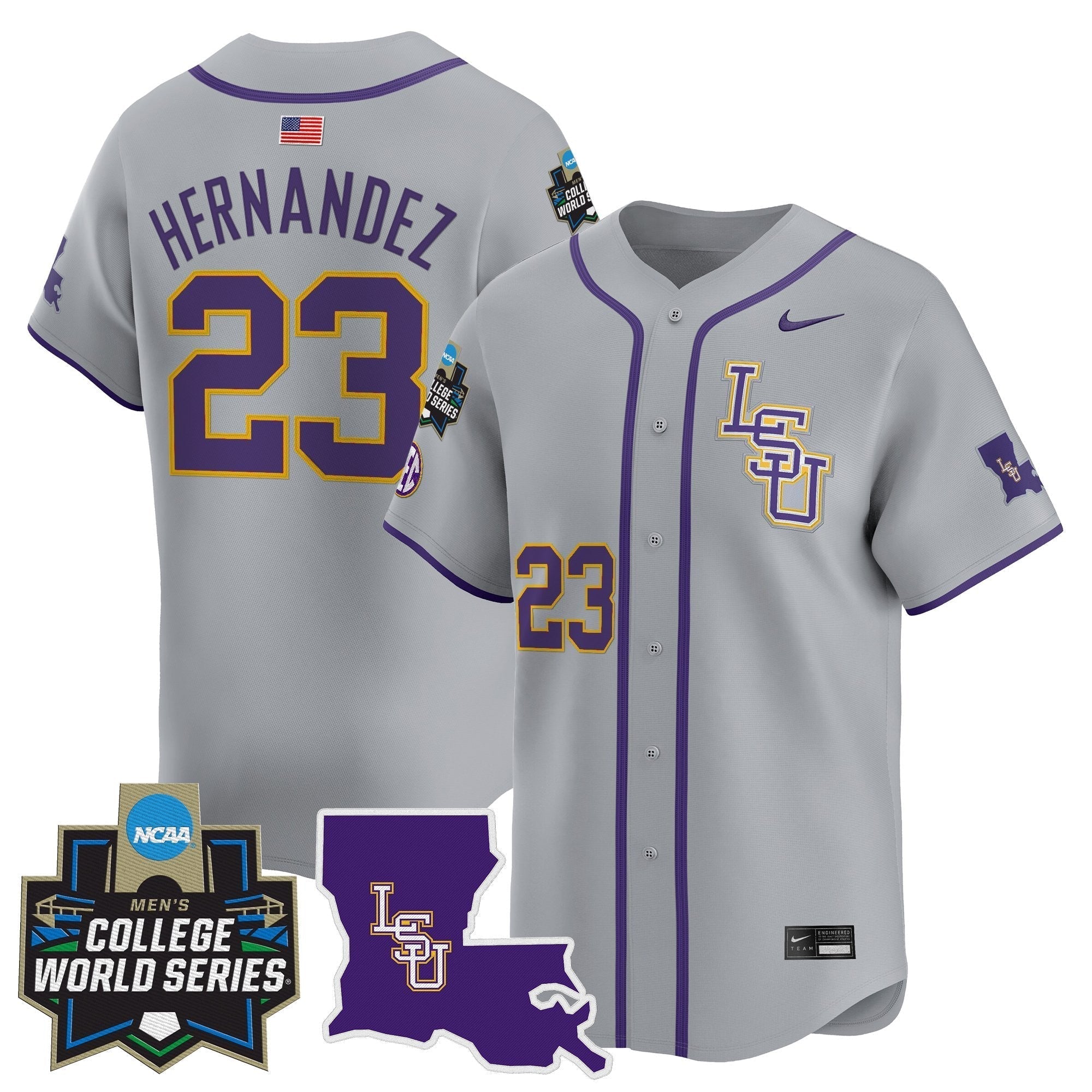 LSU 2025 World Series Vapor Premier Limited Jersey - All Stitched