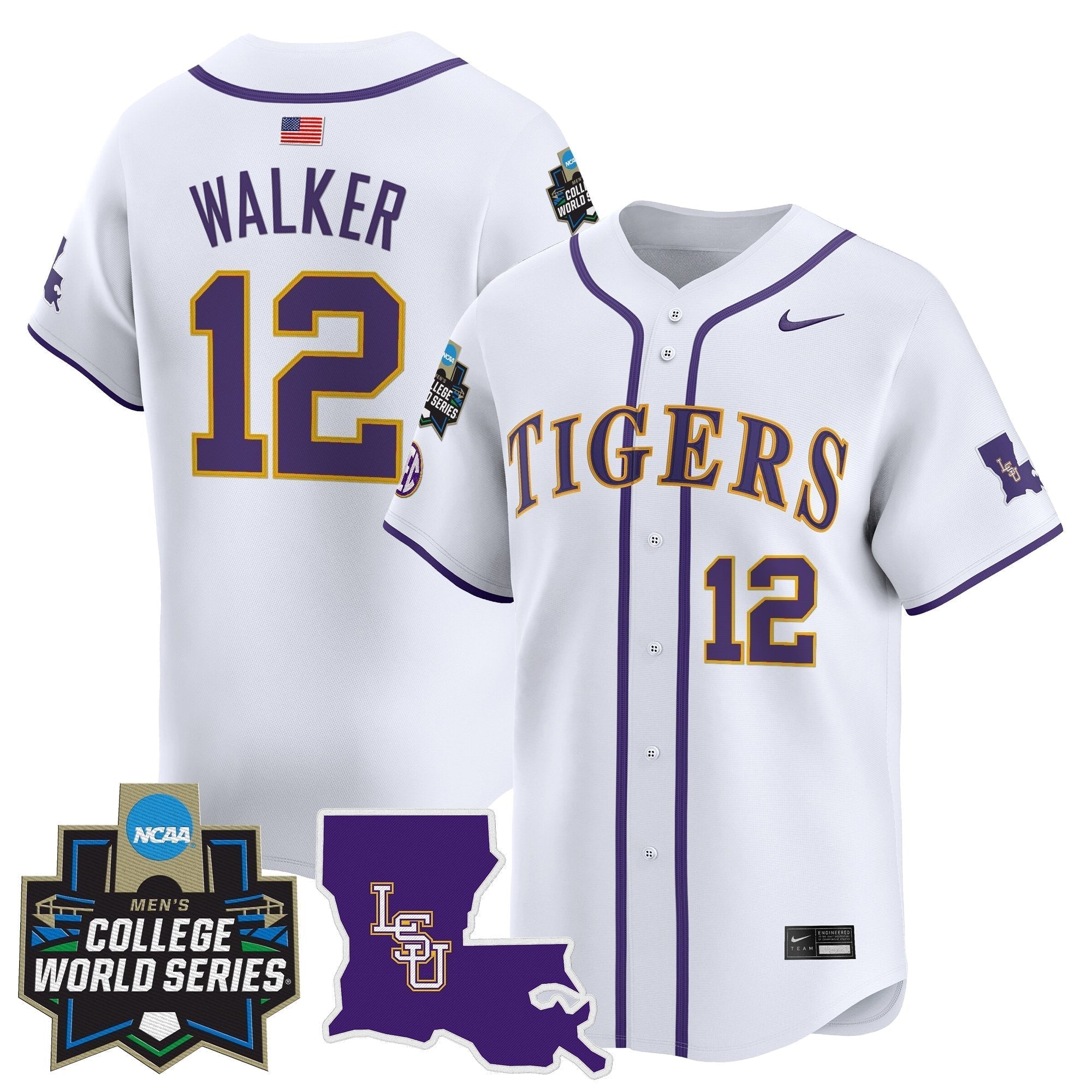 LSU 2025 World Series Vapor Premier Limited Jersey - All Stitched