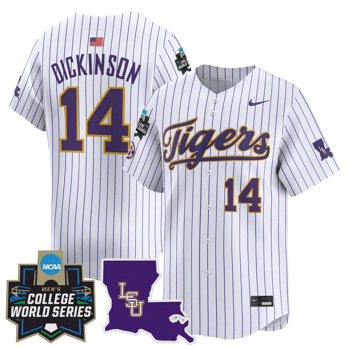 LSU 2025 World Series Vapor Premier Limited Jersey - All Stitched