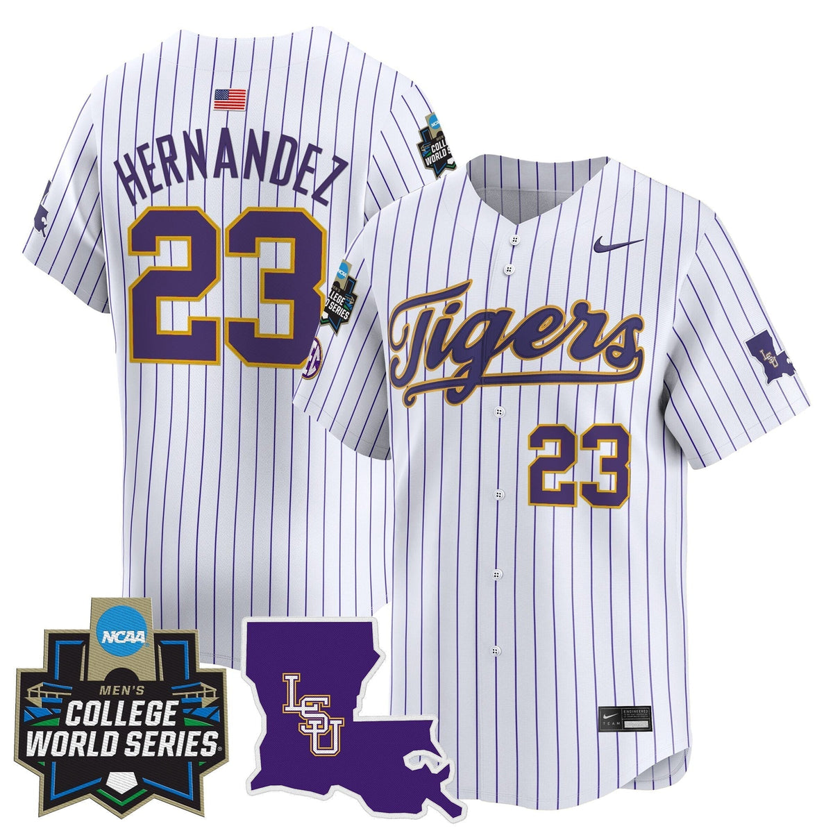 LSU 2025 World Series Vapor Premier Limited Jersey - All Stitched