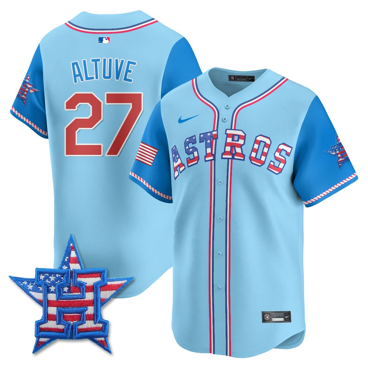 HOU 2025 Fourth of July Jersey - All Stitched