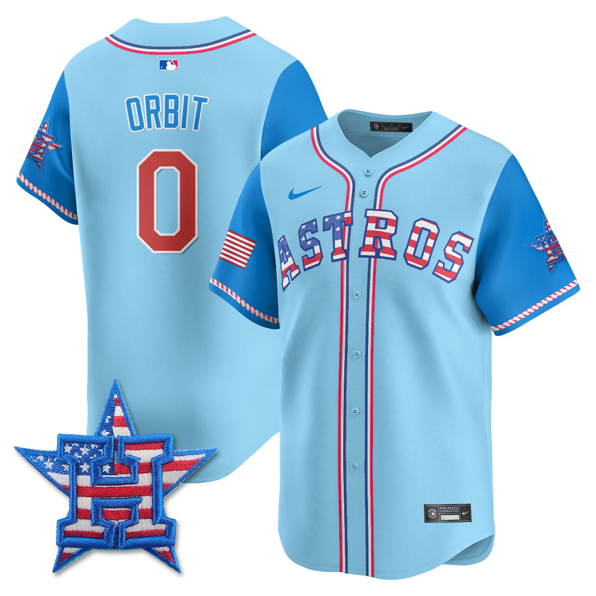 HOU 2025 Fourth of July Men Jersey - All Stitched