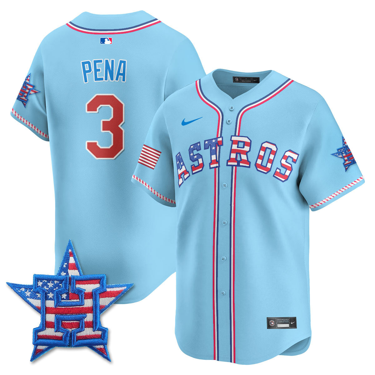 HOU 2025 Fourth of July Jersey - All Stitched