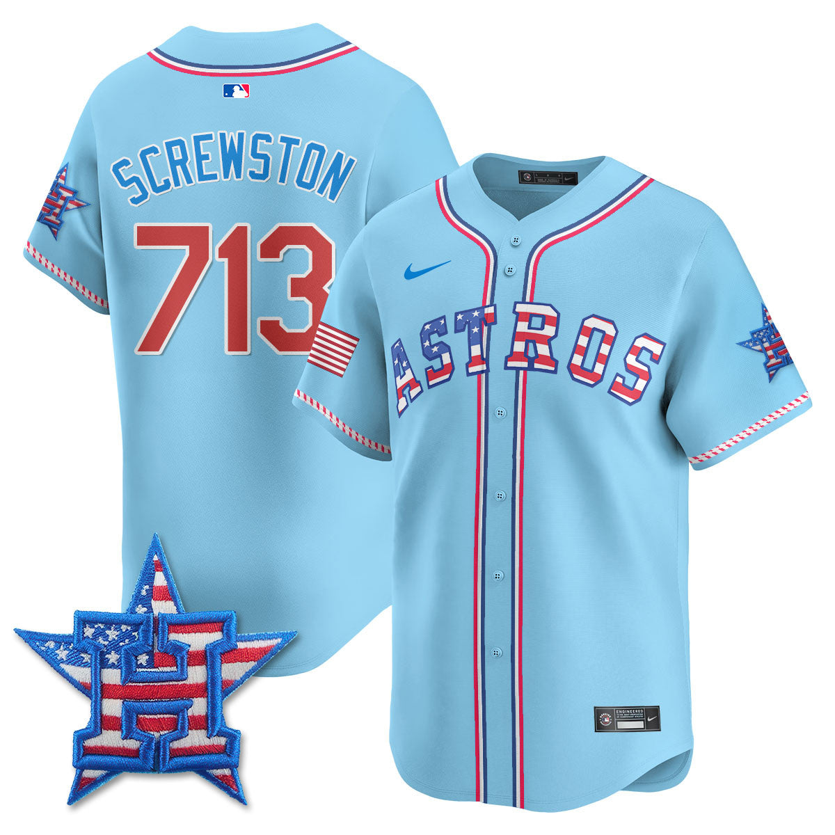 HOU 2025 Fourth of July Jersey - All Stitched