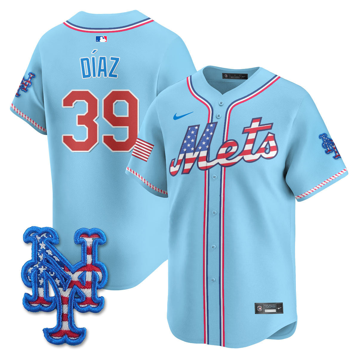 NYM 2025 Fourth of July Men Jersey - All Stitched
