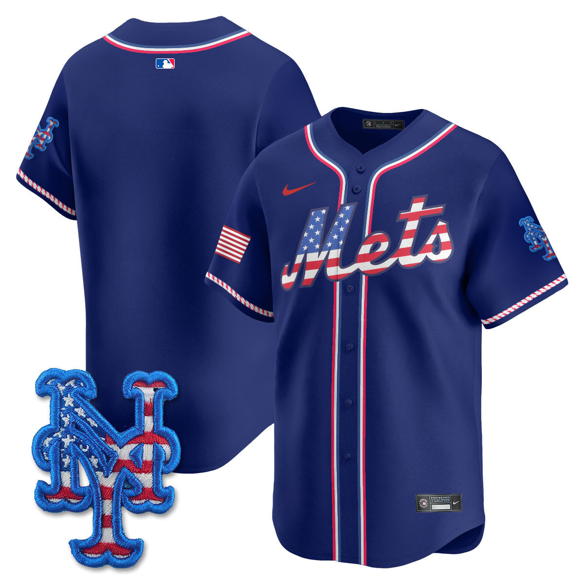 NYM 2025 Fourth of July Jersey - All Stitched
