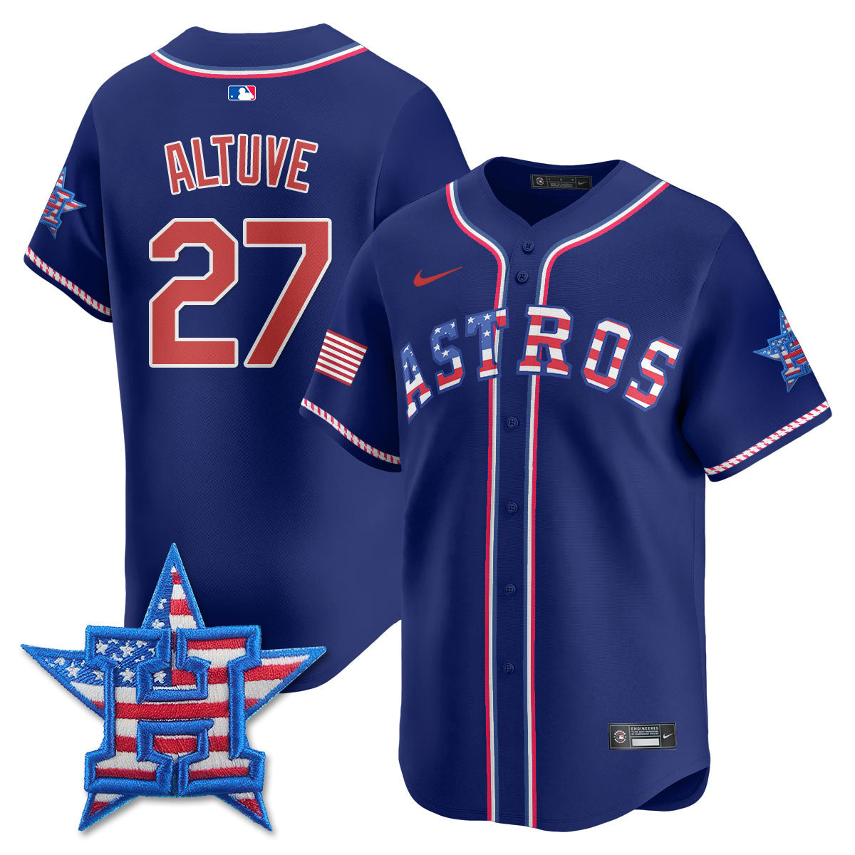 HOU 2025 Fourth of July Jersey - All Stitched