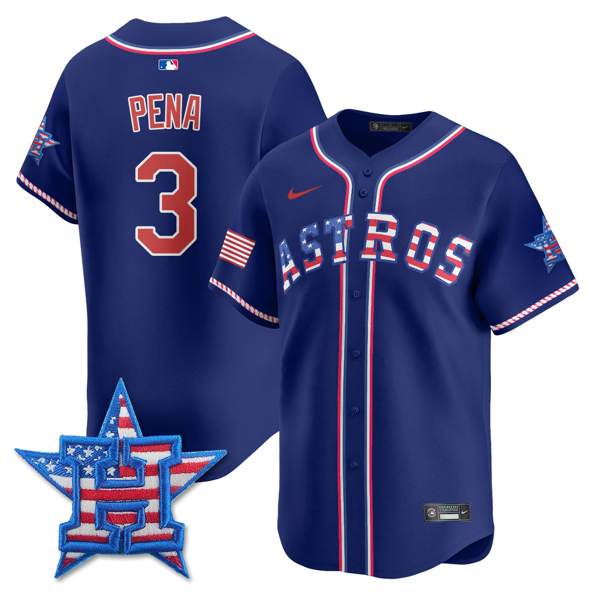 HOU 2025 Fourth of July Jersey - All Stitched
