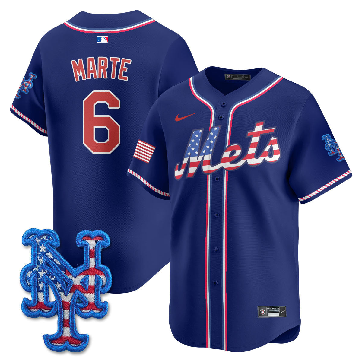 NYM 2025 Fourth of July Men Jersey - All Stitched