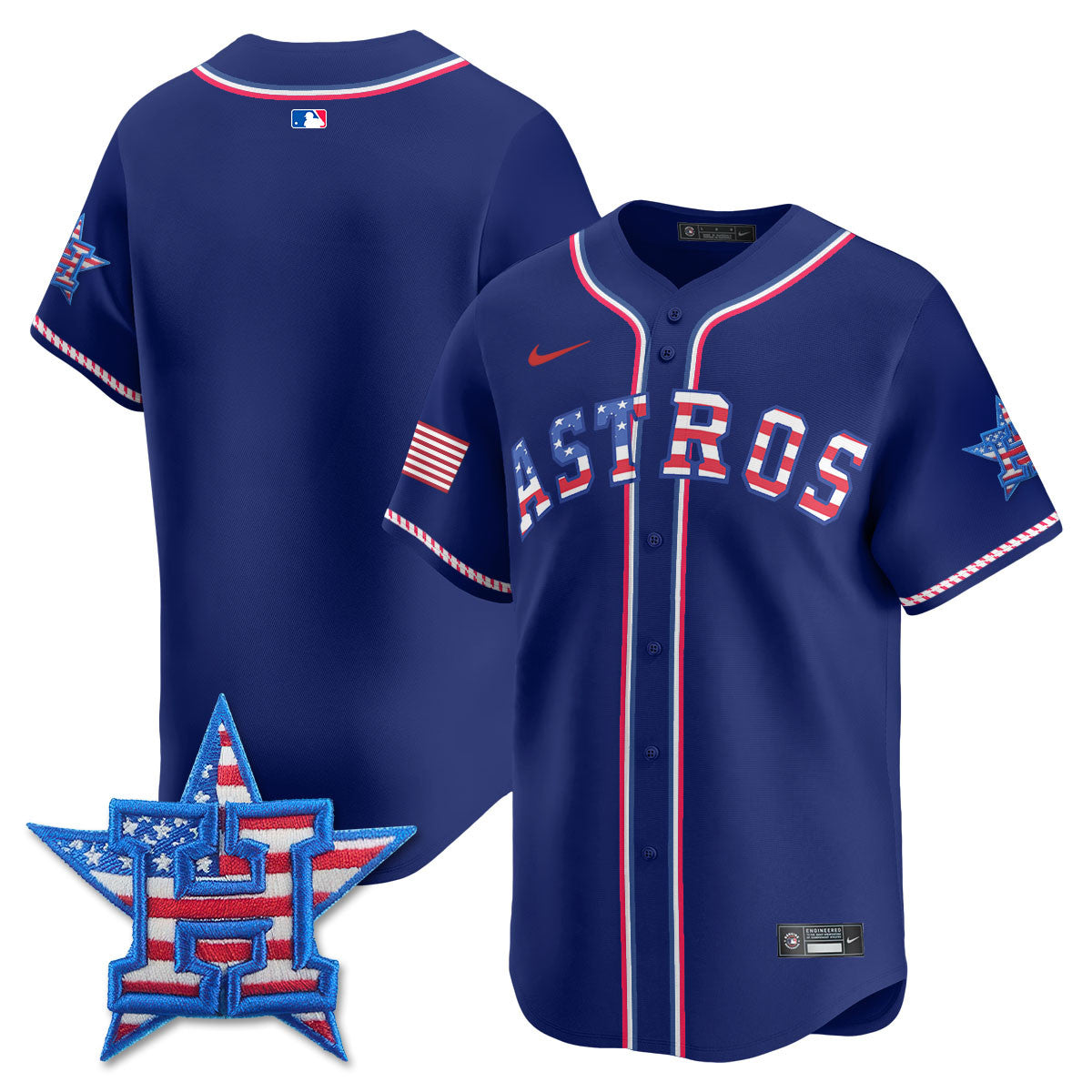 HOU 2025 Fourth of July Jersey - All Stitched