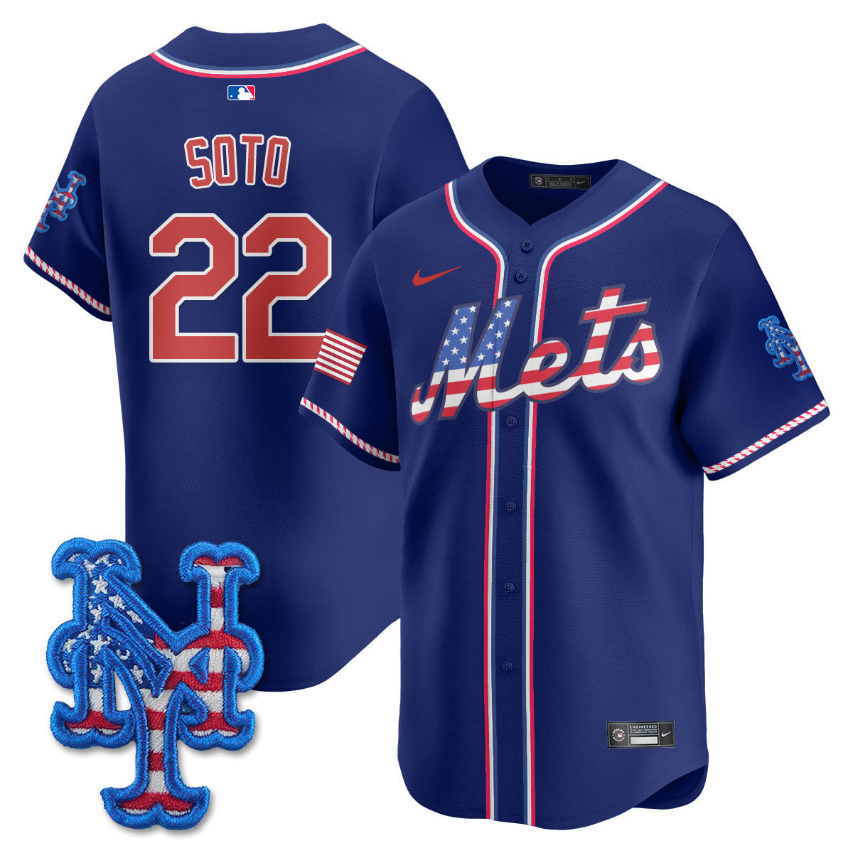 NYM 2025 Fourth of July Men Jersey - All Stitched