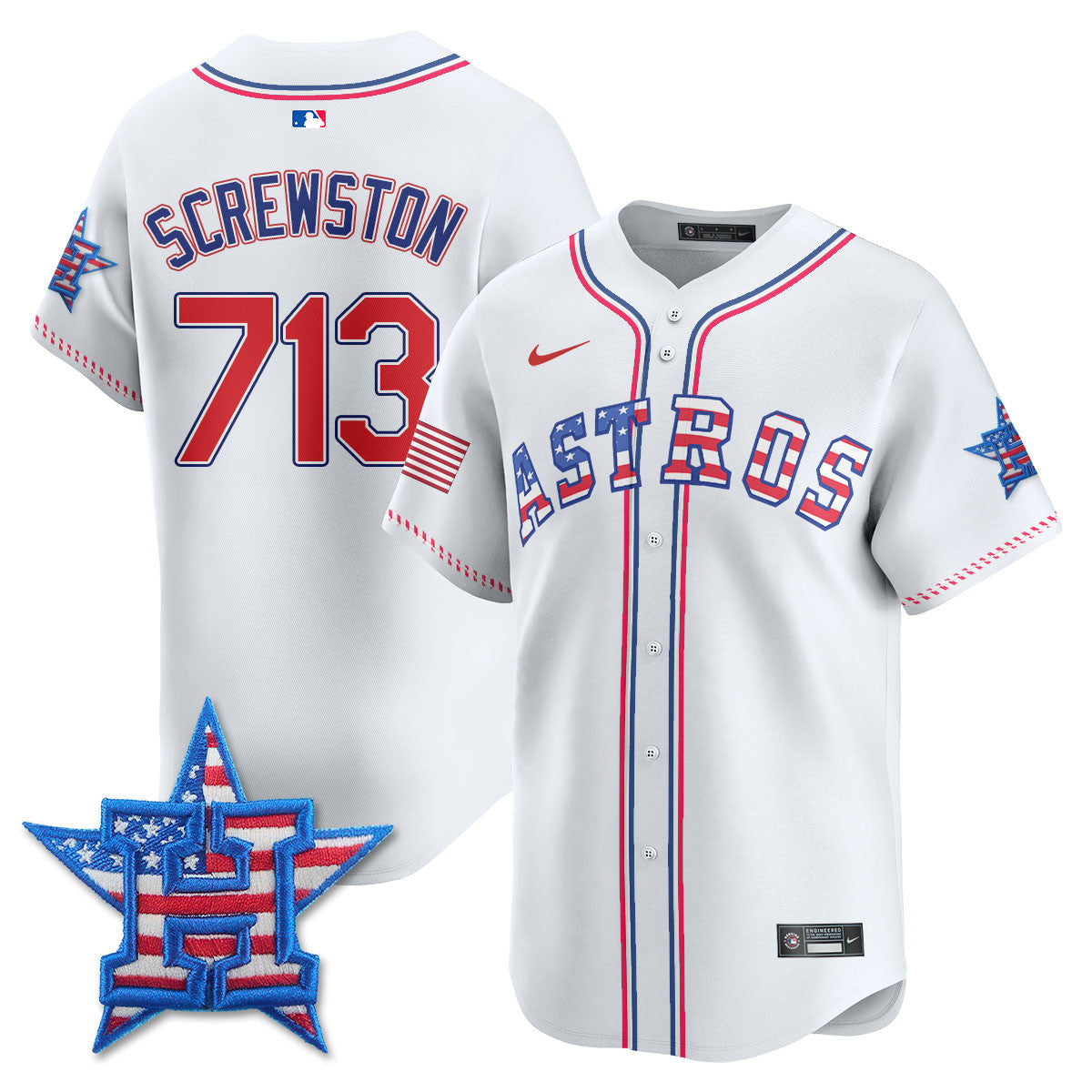 HOU 2025 Fourth of July Jersey - All Stitched