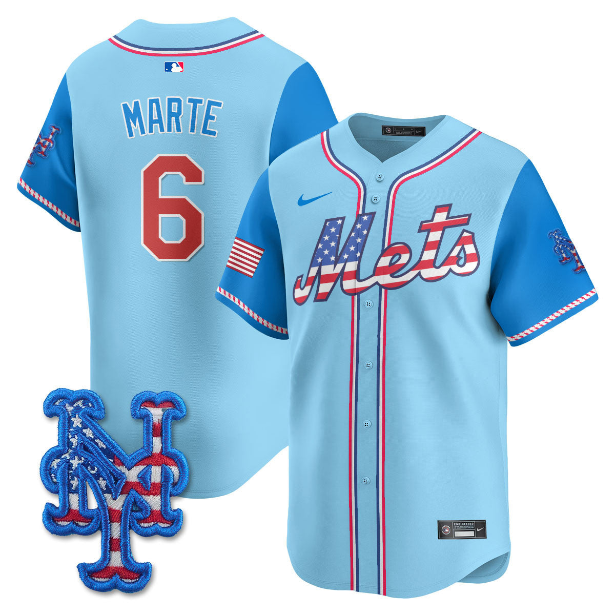 NYM 2025 Fourth of July Men Jersey - All Stitched