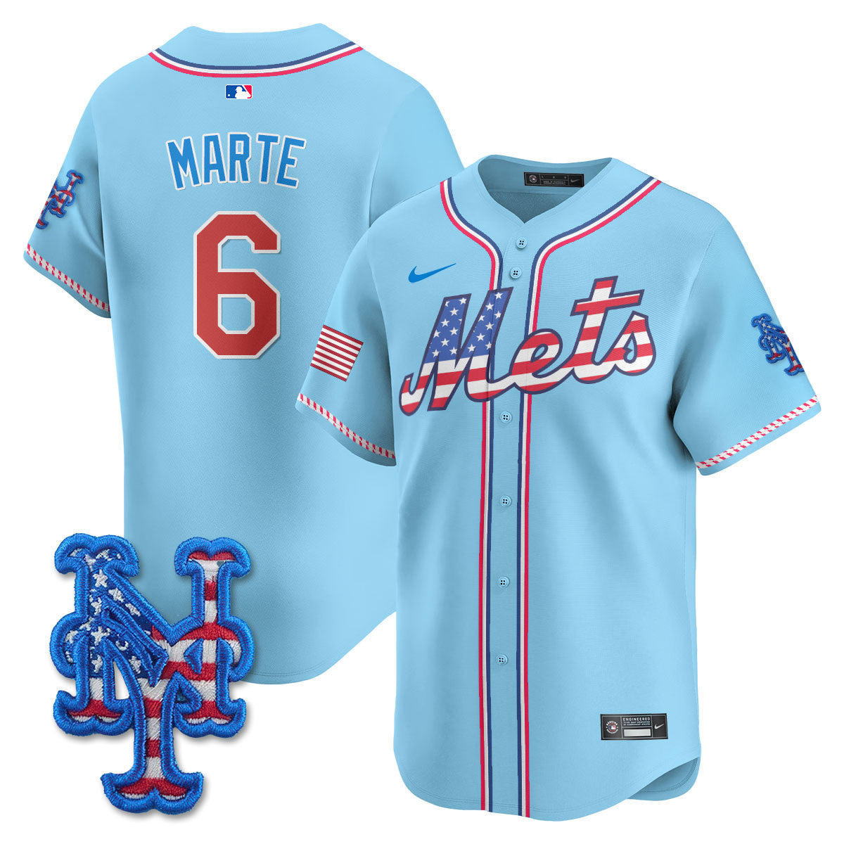 NYM 2025 Fourth of July Men Jersey - All Stitched