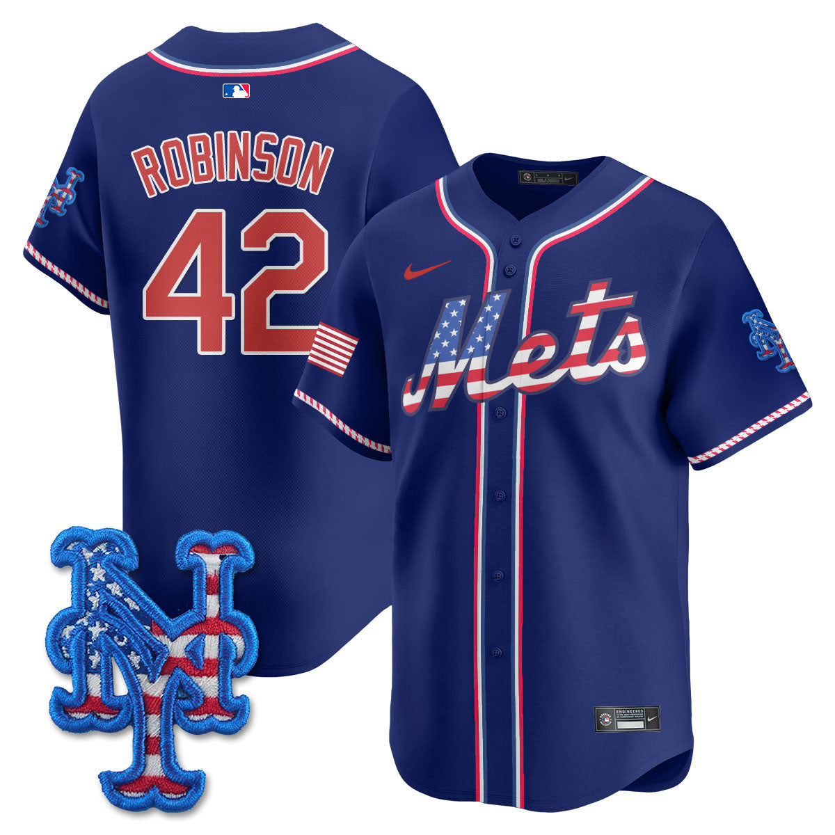 NYM 2025 Fourth of July Jersey - All Stitched