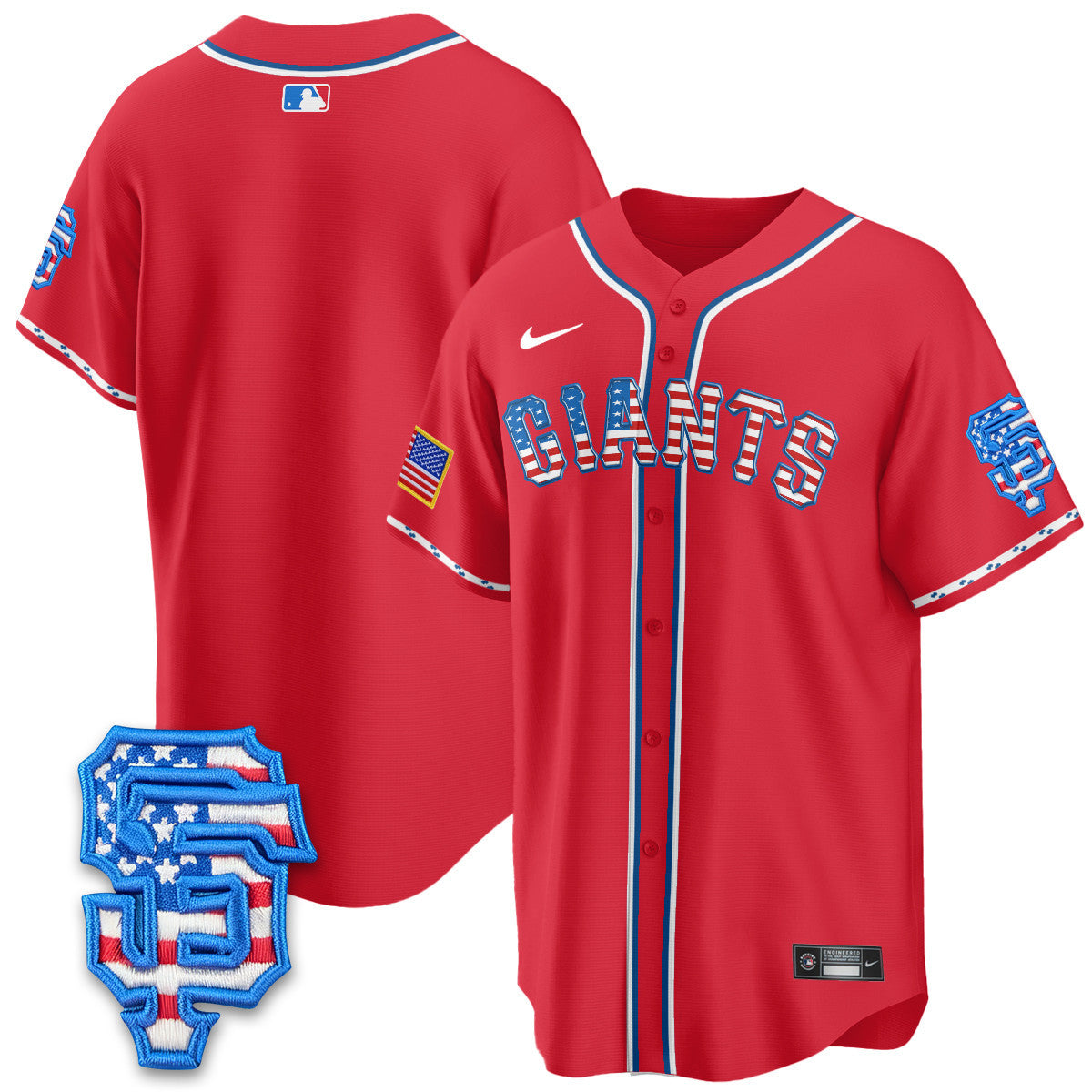 Men's San Francisco Giants 2025 Fourth of July Jersey - All Stitched
