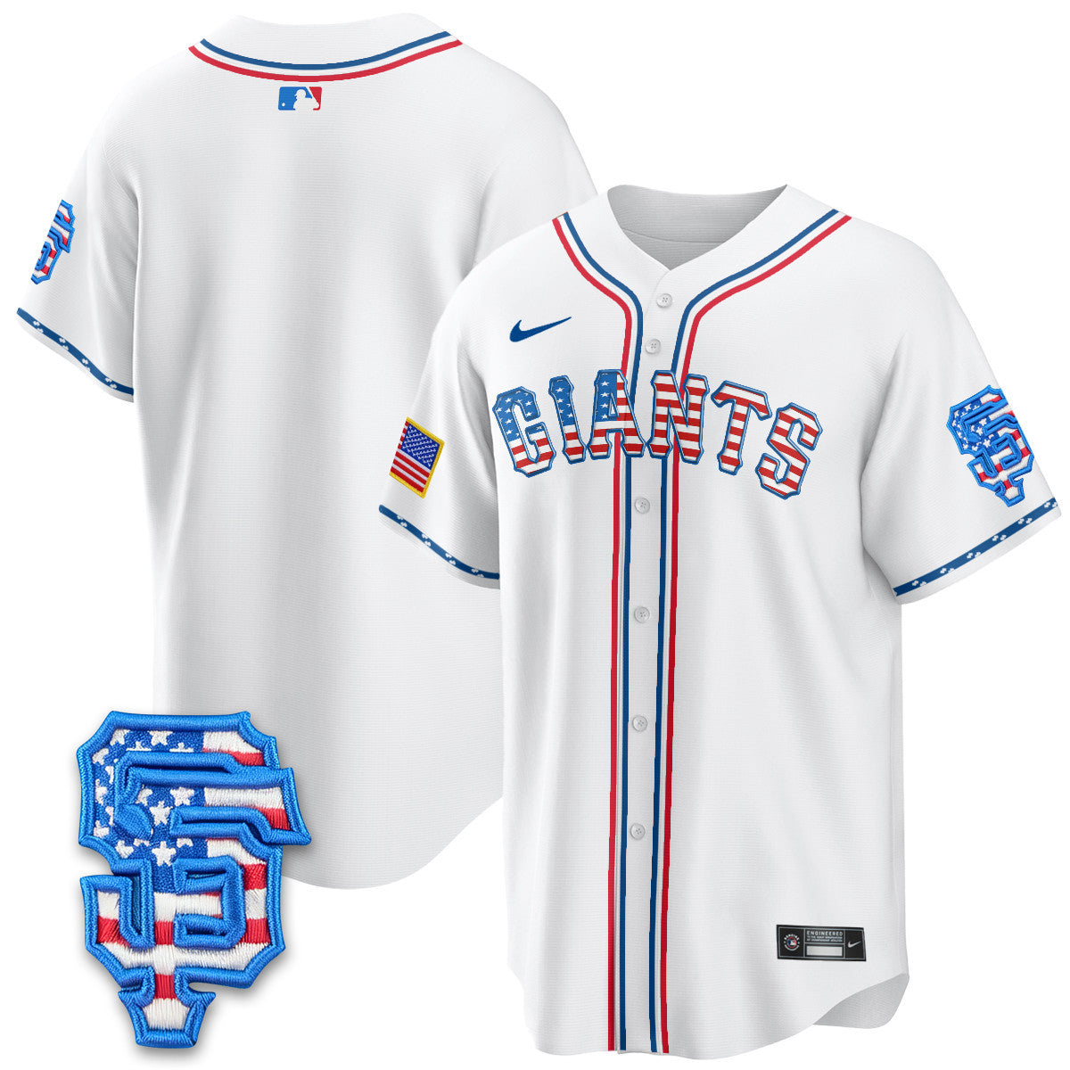Men's San Francisco Giants 2025 Fourth of July Jersey - All Stitched