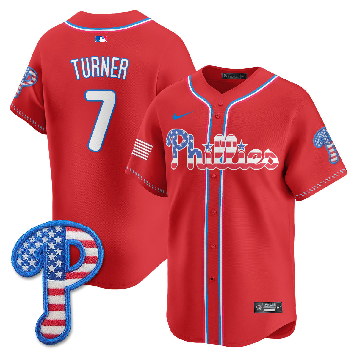 Men's Philadelphia Phillies 2025 Fourth of July Jersey - All Stitched