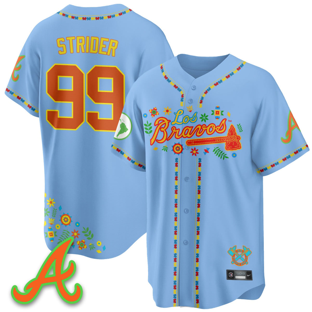 Atlanta Braves 2025 "Los Bravos" Jersey - All Stitched