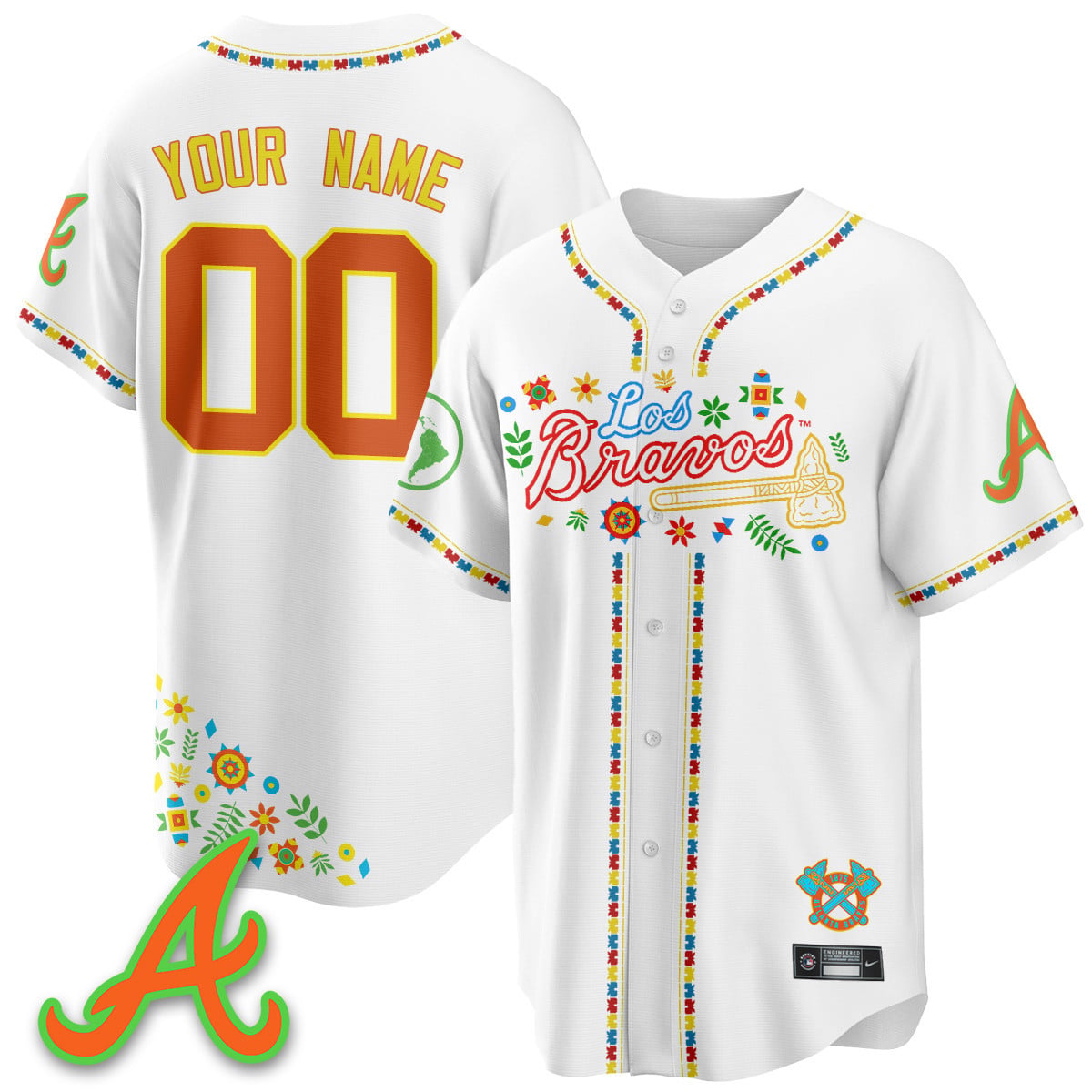Atlanta Braves 2025 "Los Bravos" Jersey - All Stitched