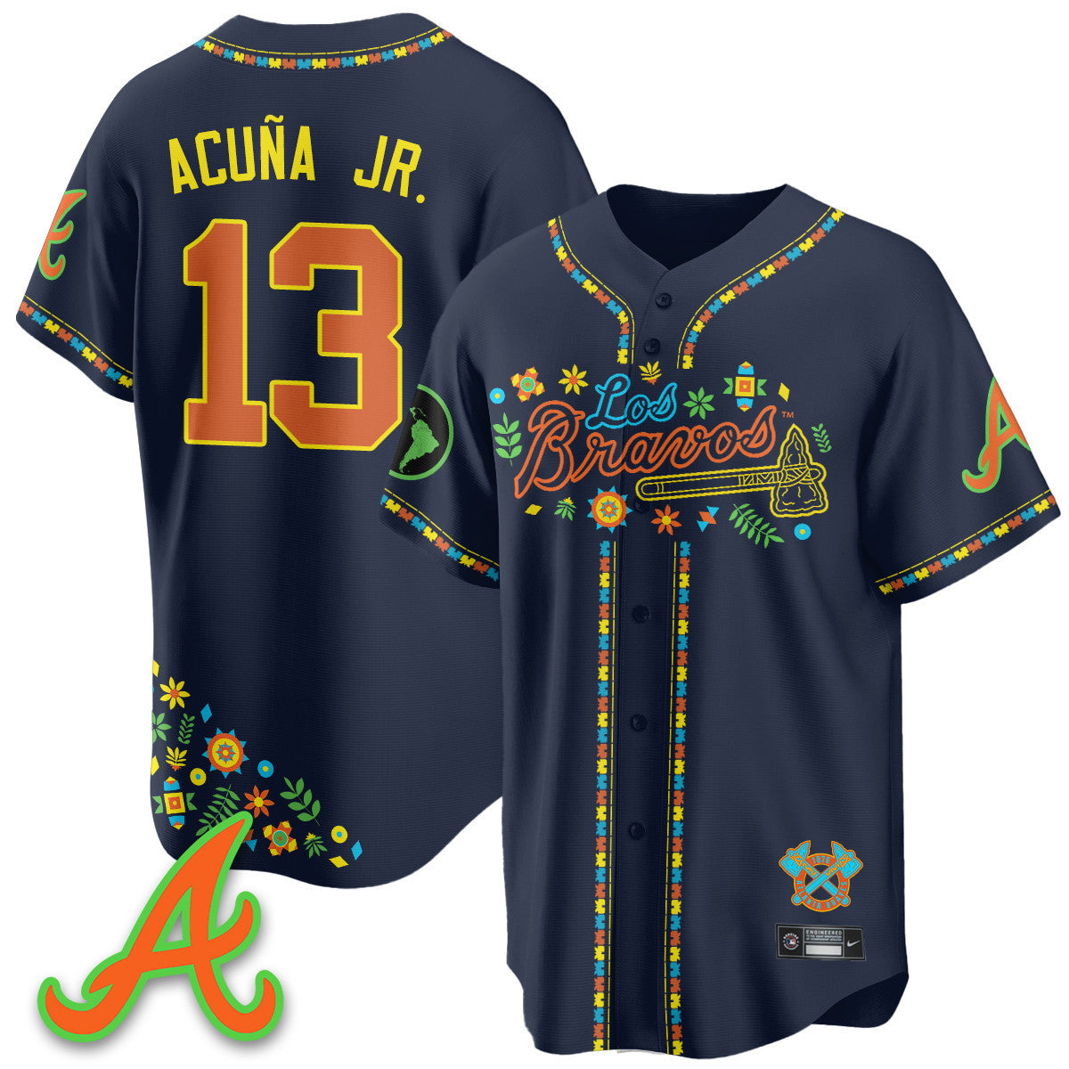 Men's Atlanta Braves 2025 "Los Bravos" Jersey - All Stitched