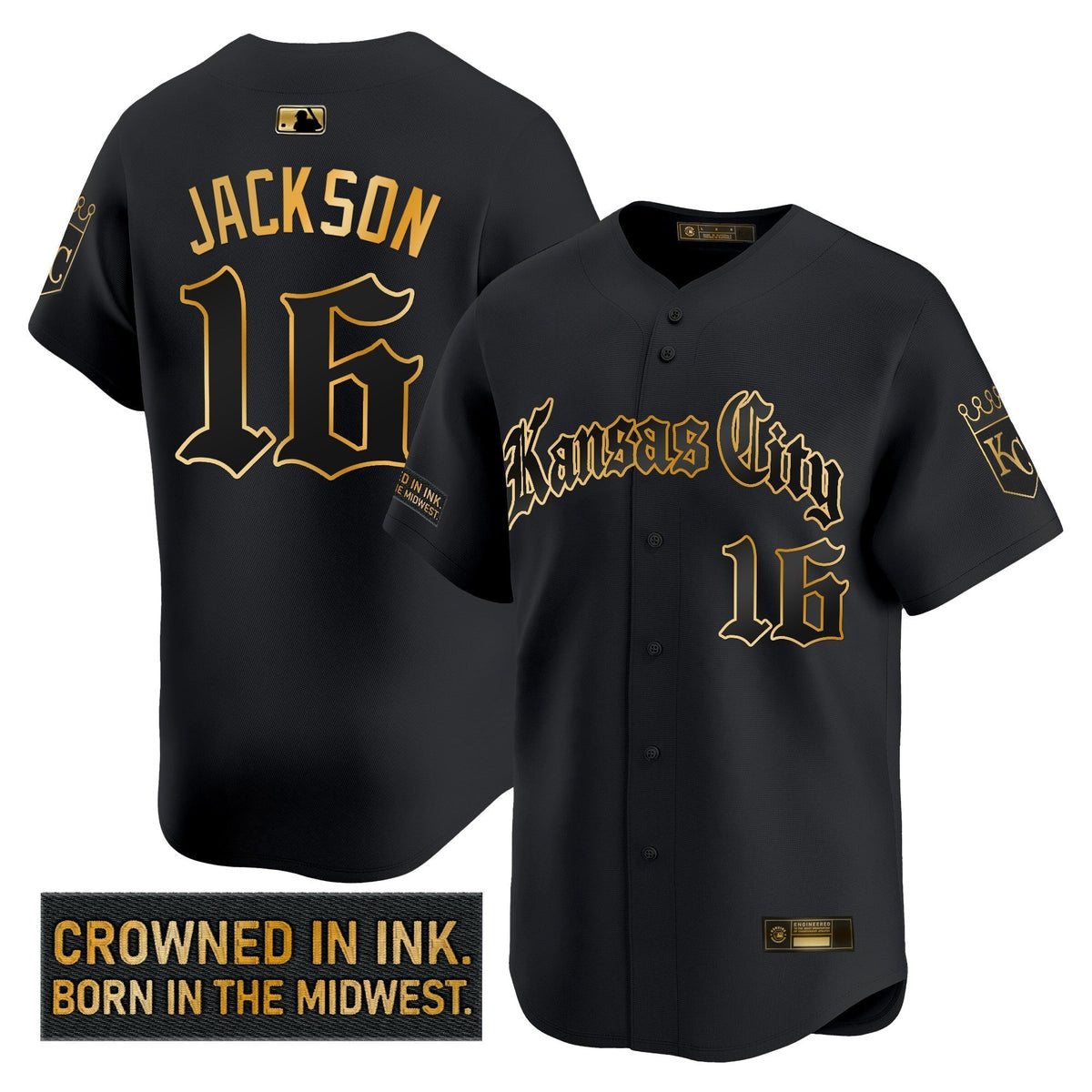 KC 'Gothic Crown Edition' Gold Vapor Premier Limited Jersey - Stitched