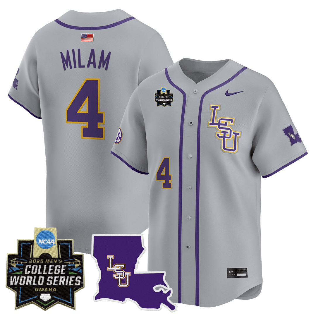 LSU 24/25 Jersey - 2025 College World Series Patch - All Stitched