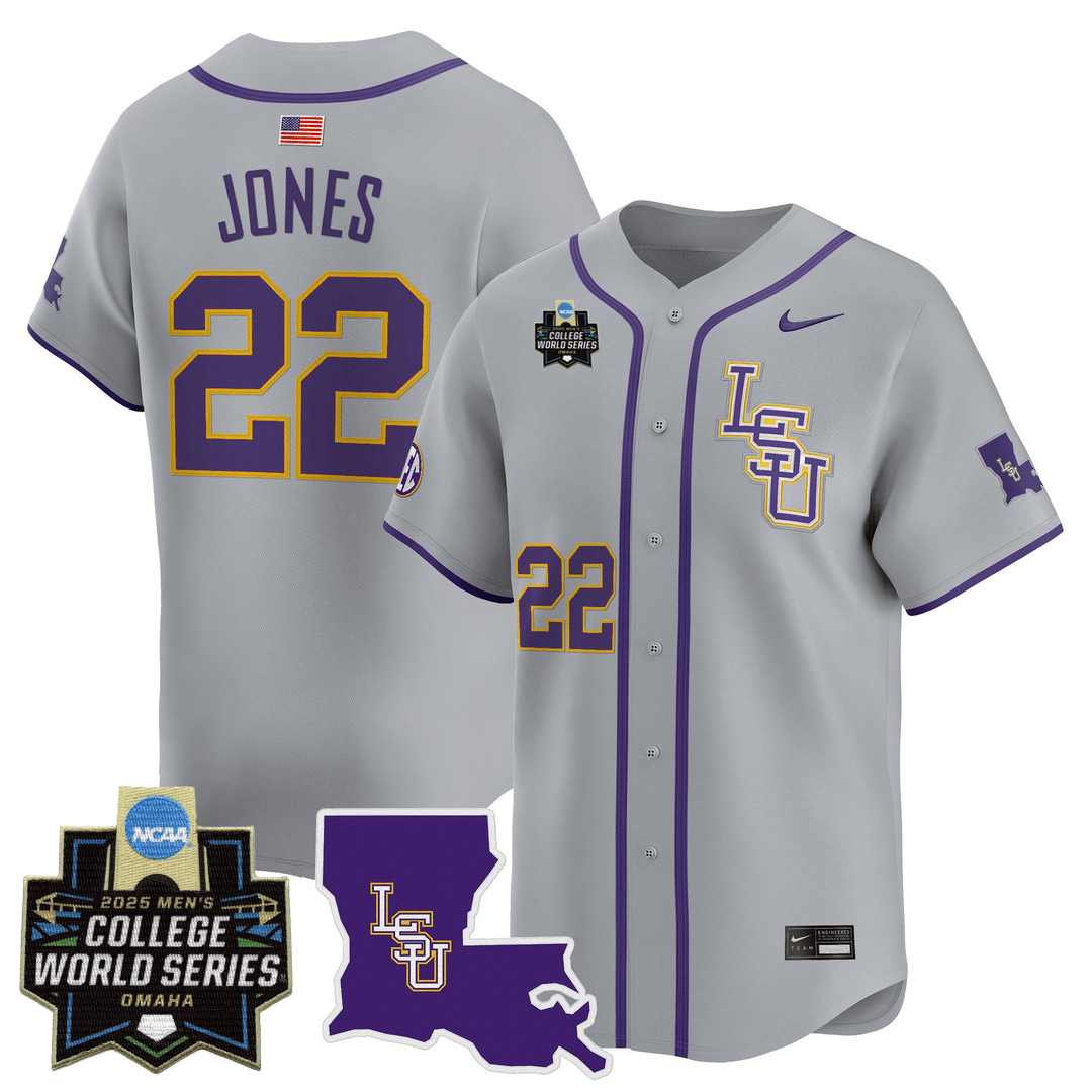 LSU 24/25 Jersey - 2025 College World Series Patch - All Stitched