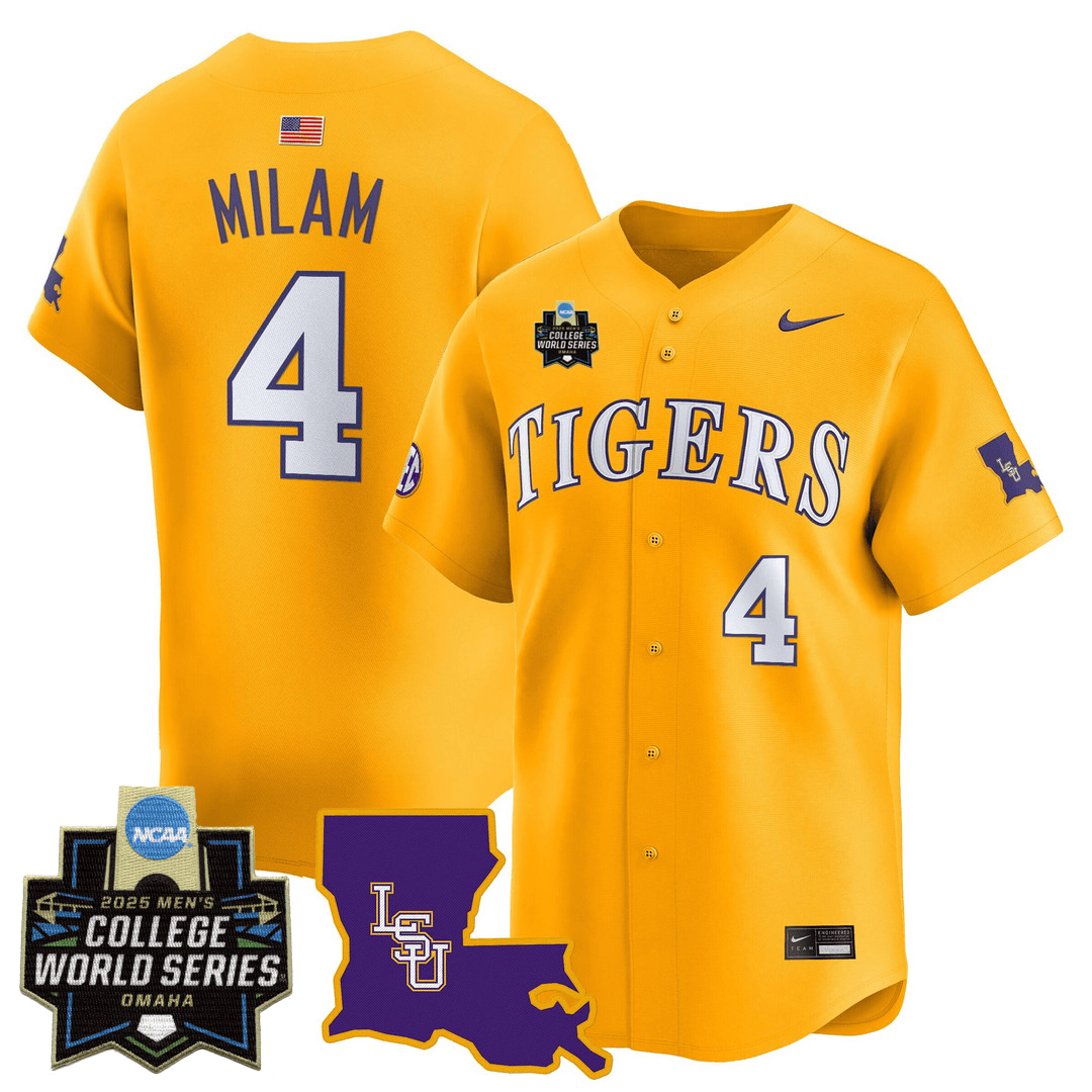 LSU 24/25 Jersey - 2025 College World Series Patch - All Stitched