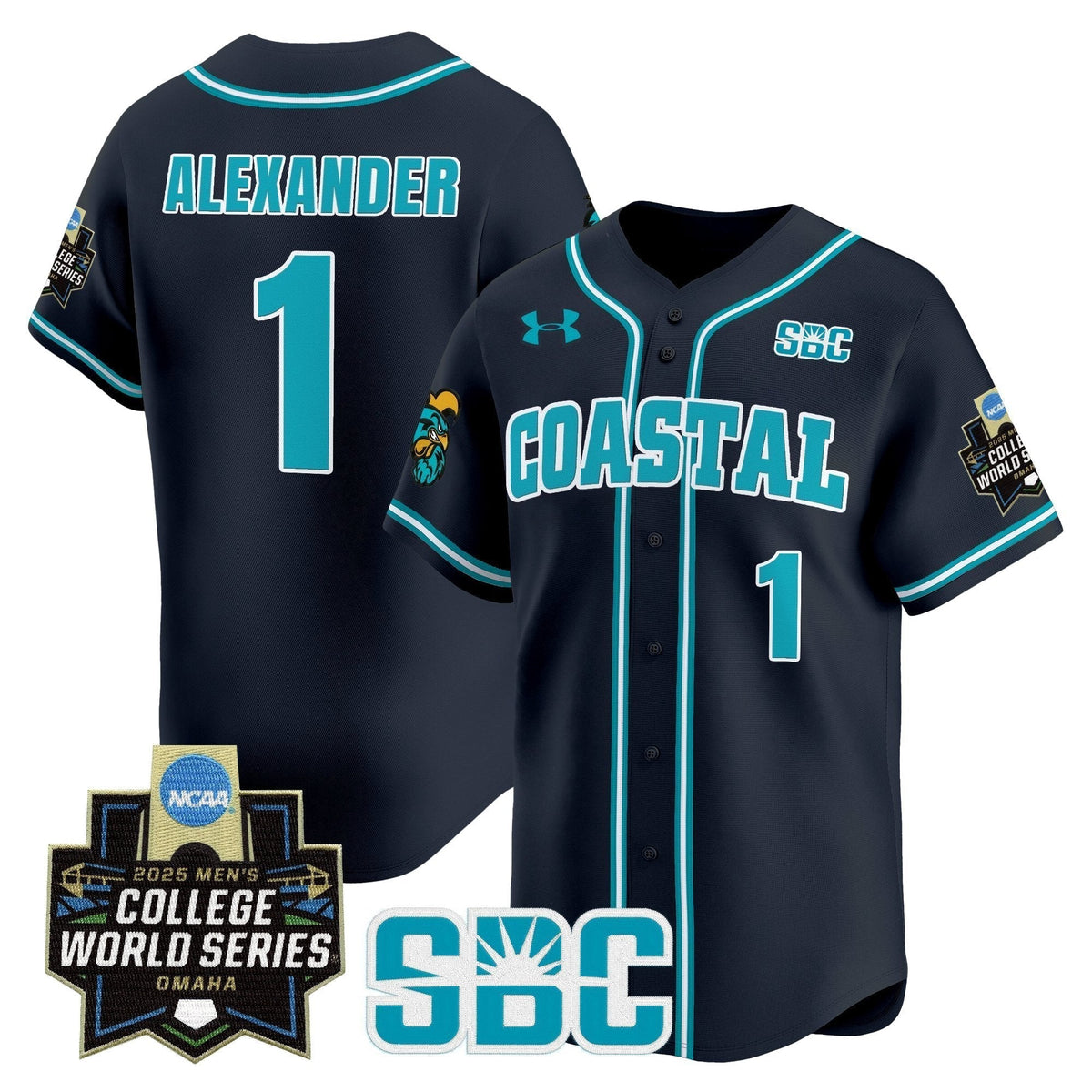 Coastal Carolina Chanticleers 2025 World Series Vapor Premier Limited Jersey - All Stitched