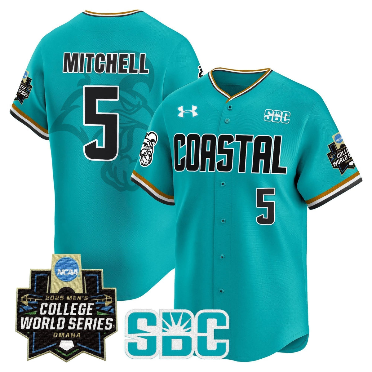 Coastal Carolina Chanticleers 2025 World Series Vapor Premier Limited Jersey - All Stitched