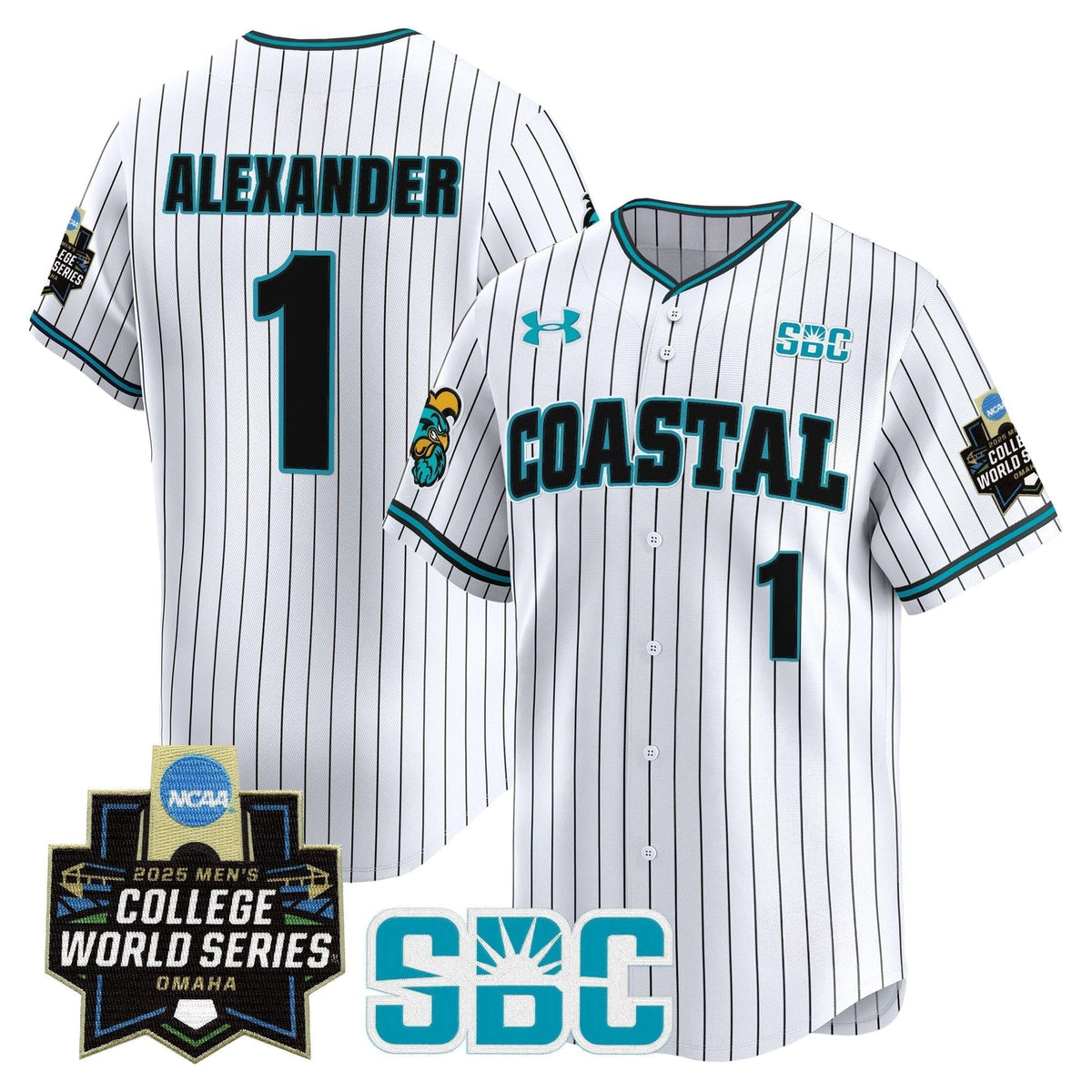 Coastal Carolina Chanticleers 2025 World Series Vapor Premier Limited Jersey - All Stitched