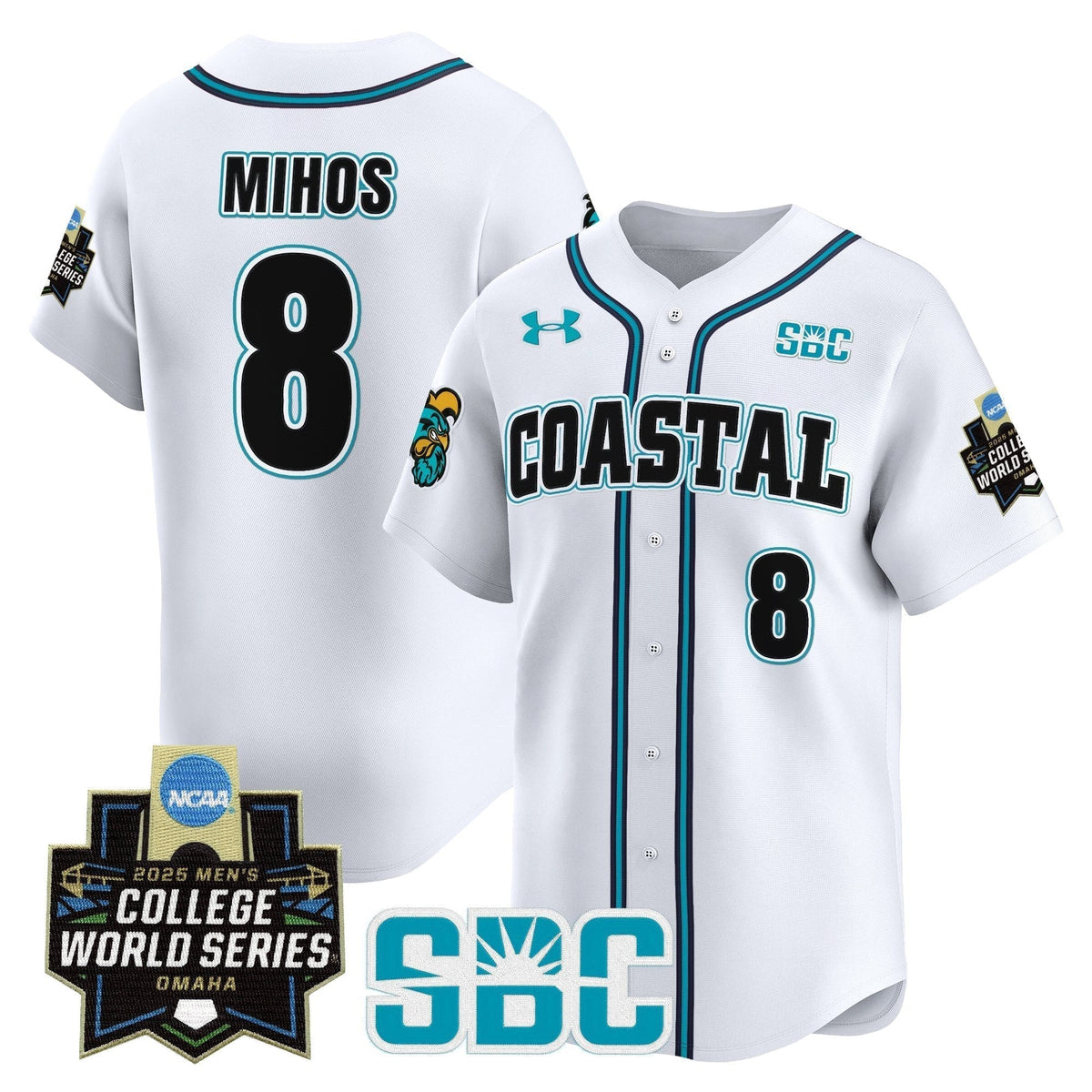 Coastal Carolina Chanticleers 2025 World Series Vapor Premier Limited Jersey - All Stitched