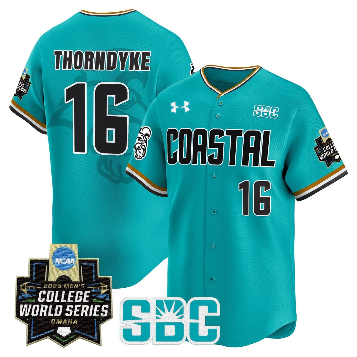 Coastal Carolina Chanticleers 2025 World Series Vapor Premier Limited Jersey - All Stitched