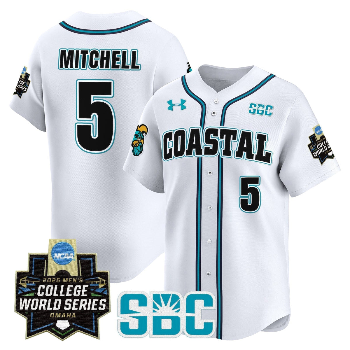 Coastal Carolina Chanticleers 2025 World Series Vapor Premier Limited Jersey - All Stitched