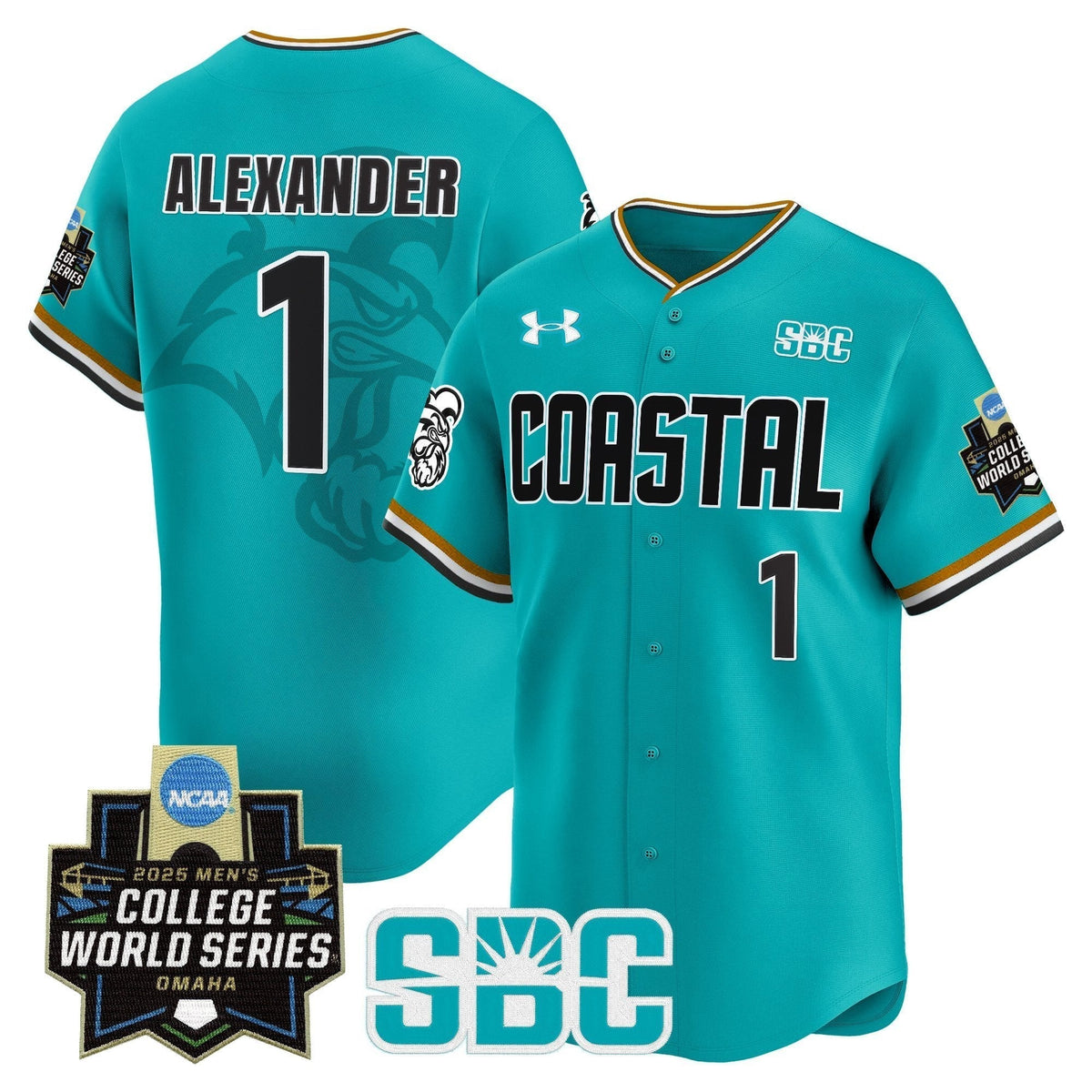 Coastal Carolina Chanticleers 2025 World Series Vapor Premier Limited Jersey - All Stitched