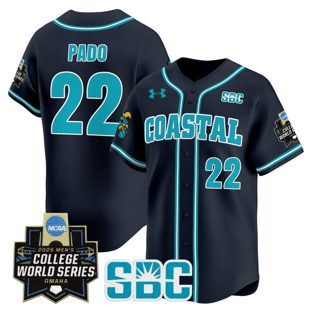 Coastal Carolina Chanticleers 2025 World Series Vapor Premier Limited Jersey - All Stitched