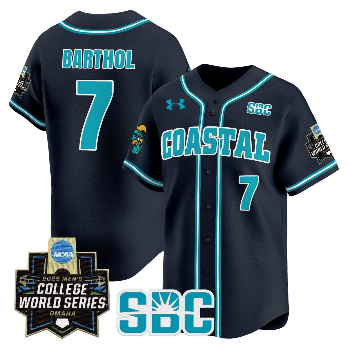 Coastal Carolina Chanticleers 2025 World Series Vapor Premier Limited Jersey - All Stitched