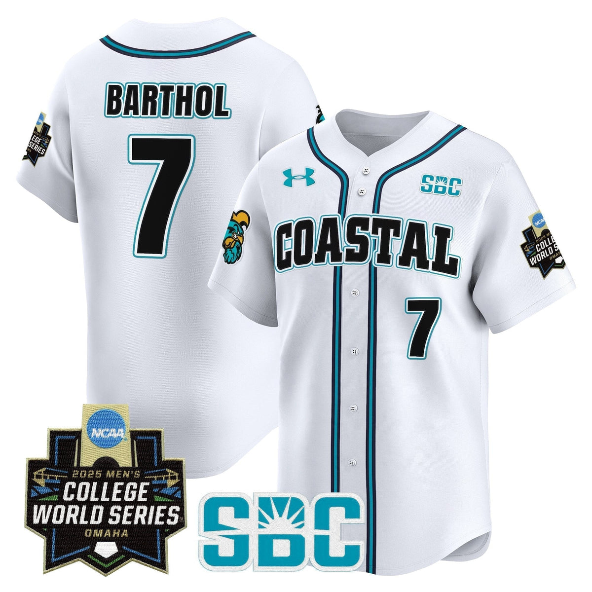 Coastal Carolina Chanticleers 2025 World Series Vapor Premier Limited Jersey - All Stitched