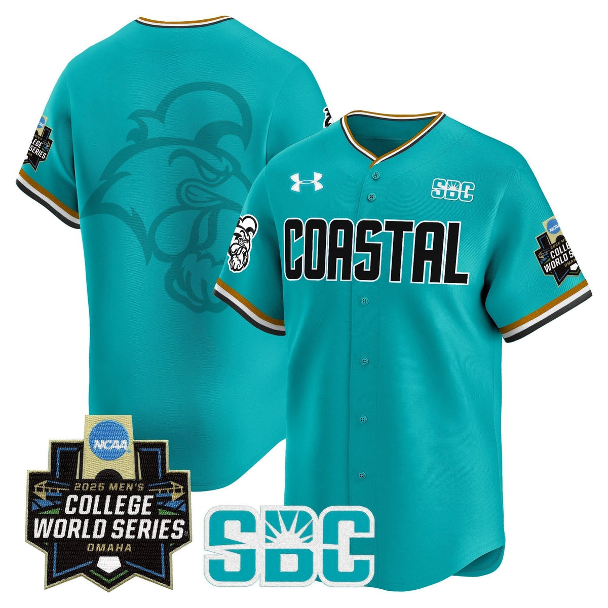 Coastal Carolina Chanticleers 2025 World Series Vapor Premier Limited Jersey - All Stitched