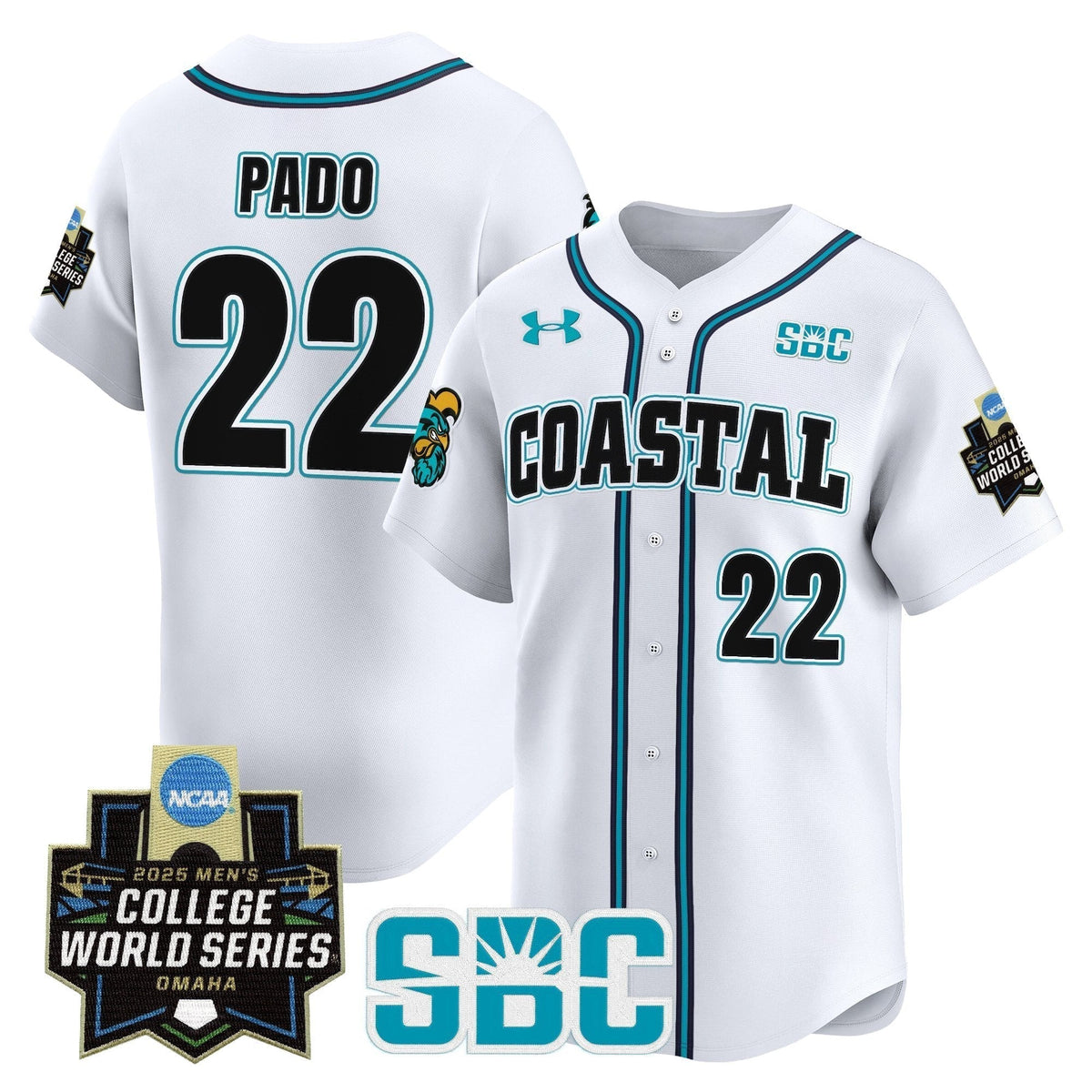 Coastal Carolina Chanticleers 2025 World Series Vapor Premier Limited Jersey - All Stitched